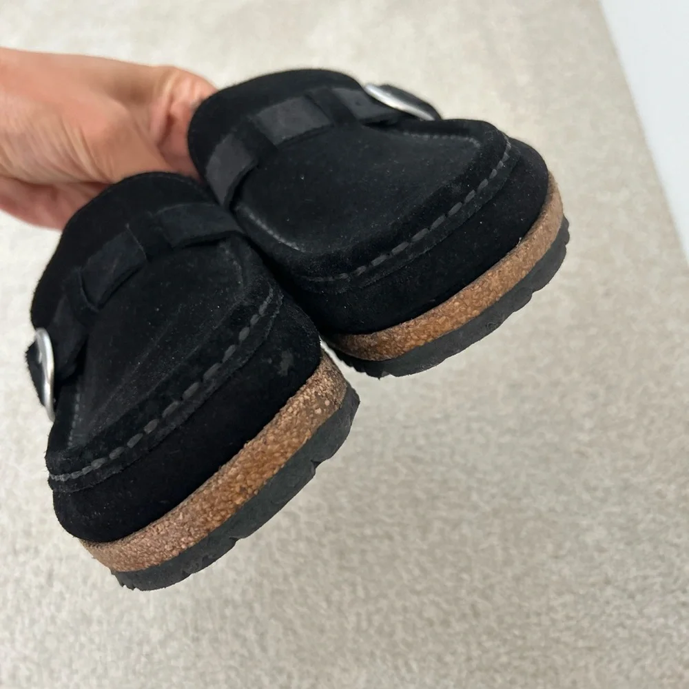 Birkenstock Black Suede Women's Shoes - Picture 8 of 9